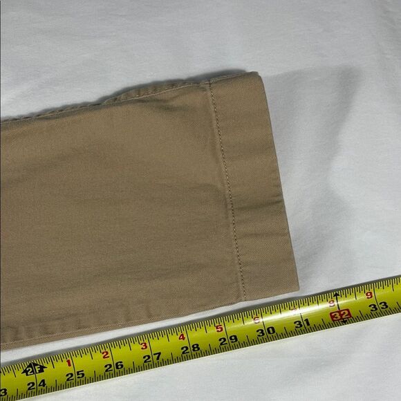 J. Crew mens golden khaki Flex Slim fit flat front chino pants - size 32x32 - Picture 11 of 12